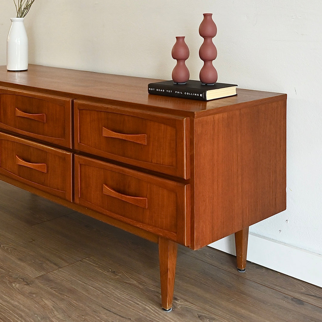 Mid Century Teak Sideboard Dresser Drawers Lowboy by Berryman