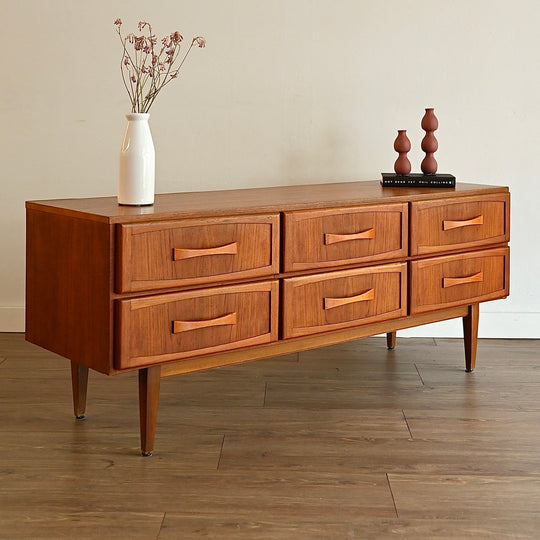 Mid Century Teak Sideboard Dresser Drawers Lowboy by Berryman