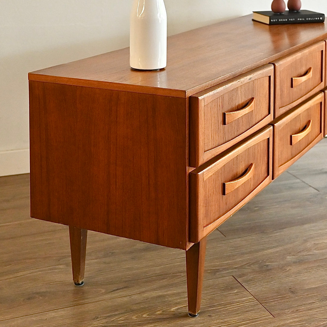 Mid Century Teak Sideboard Dresser Drawers Lowboy by Berryman