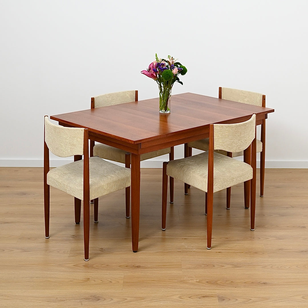 Mid Century Teak Extendable Dining Table by Chiswell - Refinished