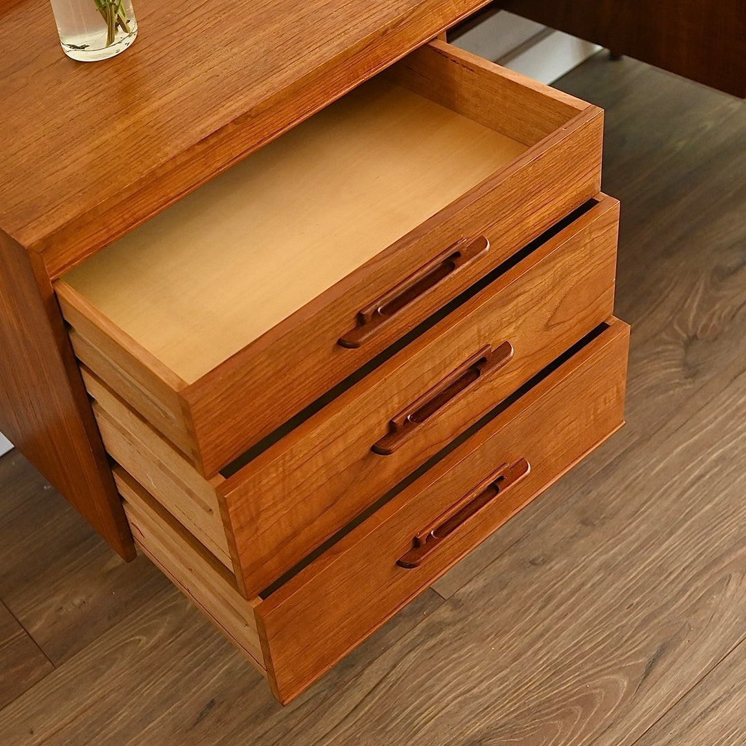 Mid Century Teak Sideboard Dresser Desk by Hayson