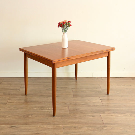 Mid Century Teak Extendable Dining Table by Elite
