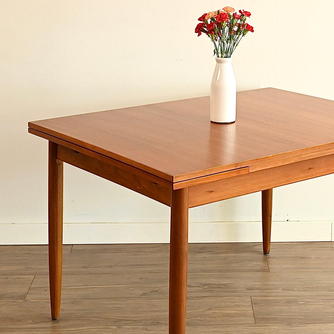 Mid Century Teak Extendable Dining Table by Elite