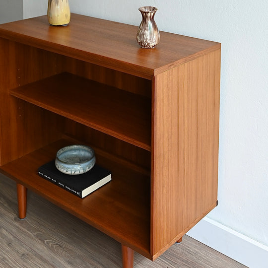 Mid Century Teak Sideboard LP Record Bookshelf Bookcase by Chiswell