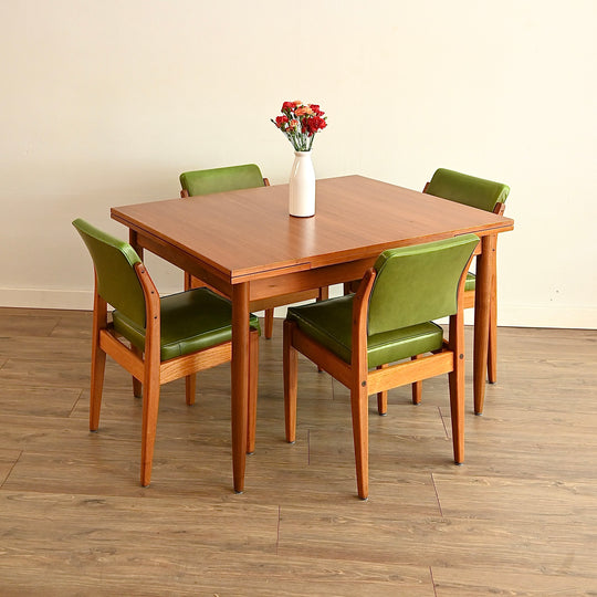 Mid Century Teak Extendable Dining Table by Elite