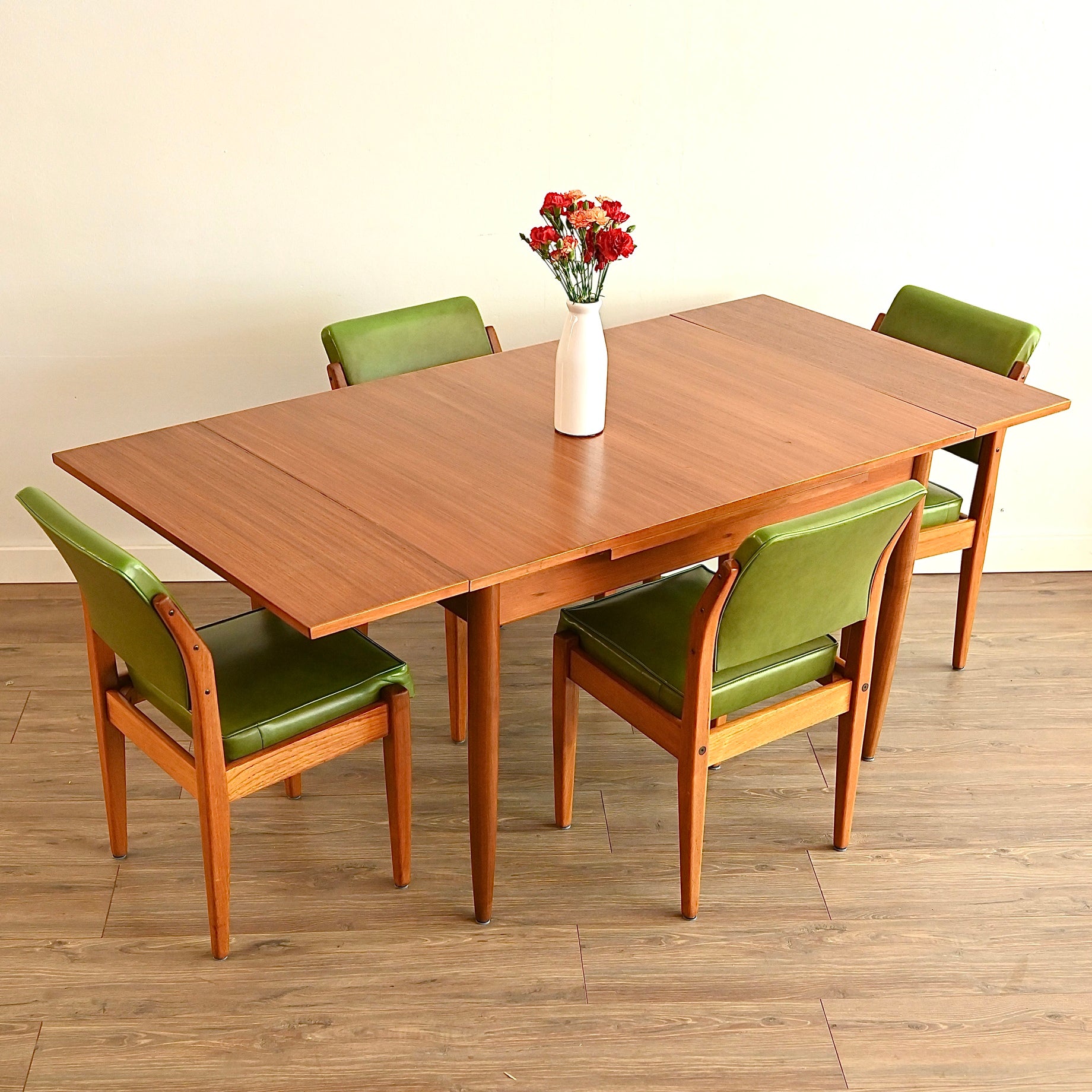 Mid Century Teak Extendable Dining Table by Elite