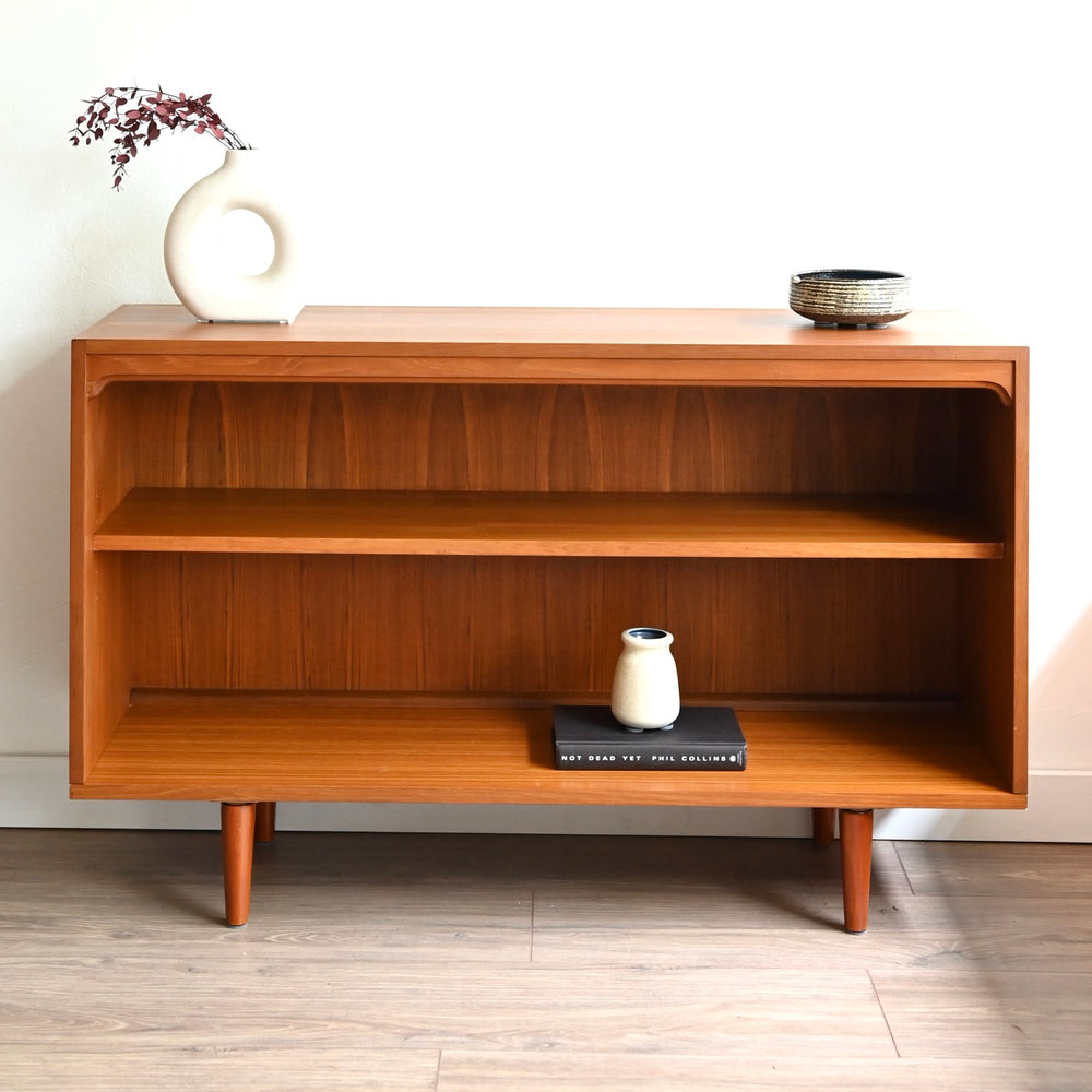 Mid Century Teak Sideboard LP Record Bookshelf Bookcase by Chiswell