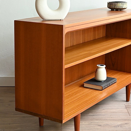 Mid Century Teak Sideboard LP Record Bookshelf Bookcase by Chiswell