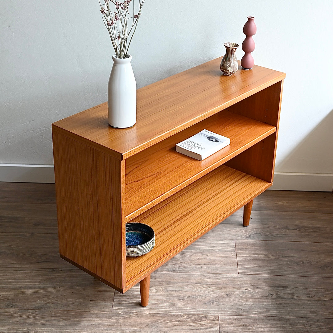 Mid Century Teak Sideboard LP Record Bookshelf Bookcase by Parker