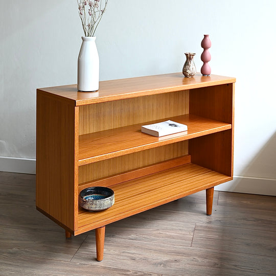 Mid Century Teak Sideboard LP Record Bookshelf Bookcase by Parker