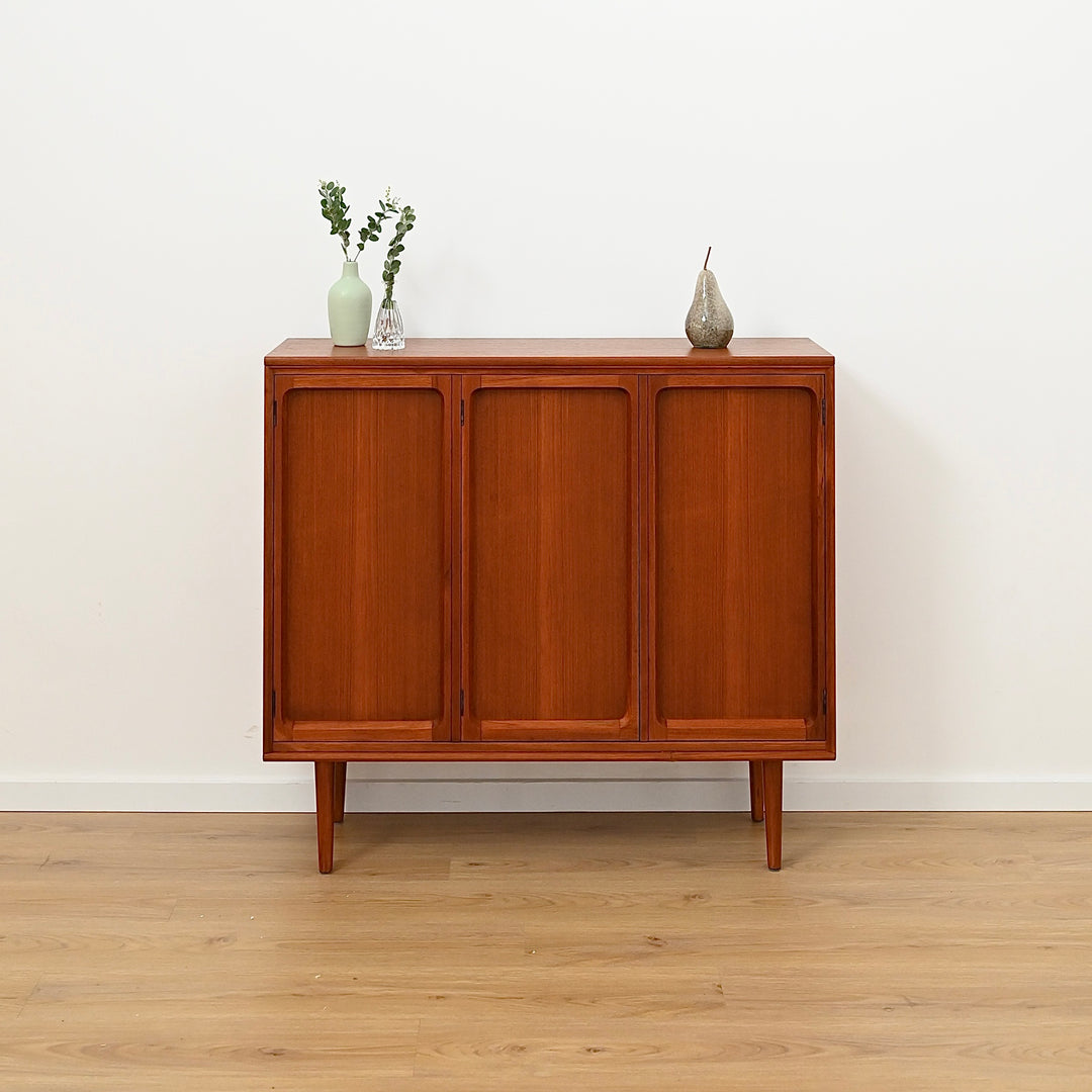 Mid Century Teak Sideboard Buffet Bar Cabinet by Chiswell