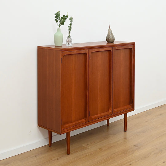 Mid Century Teak Sideboard Buffet Bar Cabinet by Chiswell