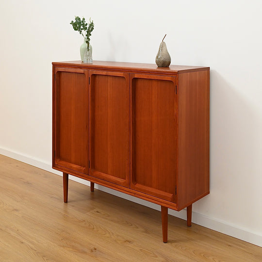 Mid Century Teak Sideboard Buffet Bar Cabinet by Chiswell