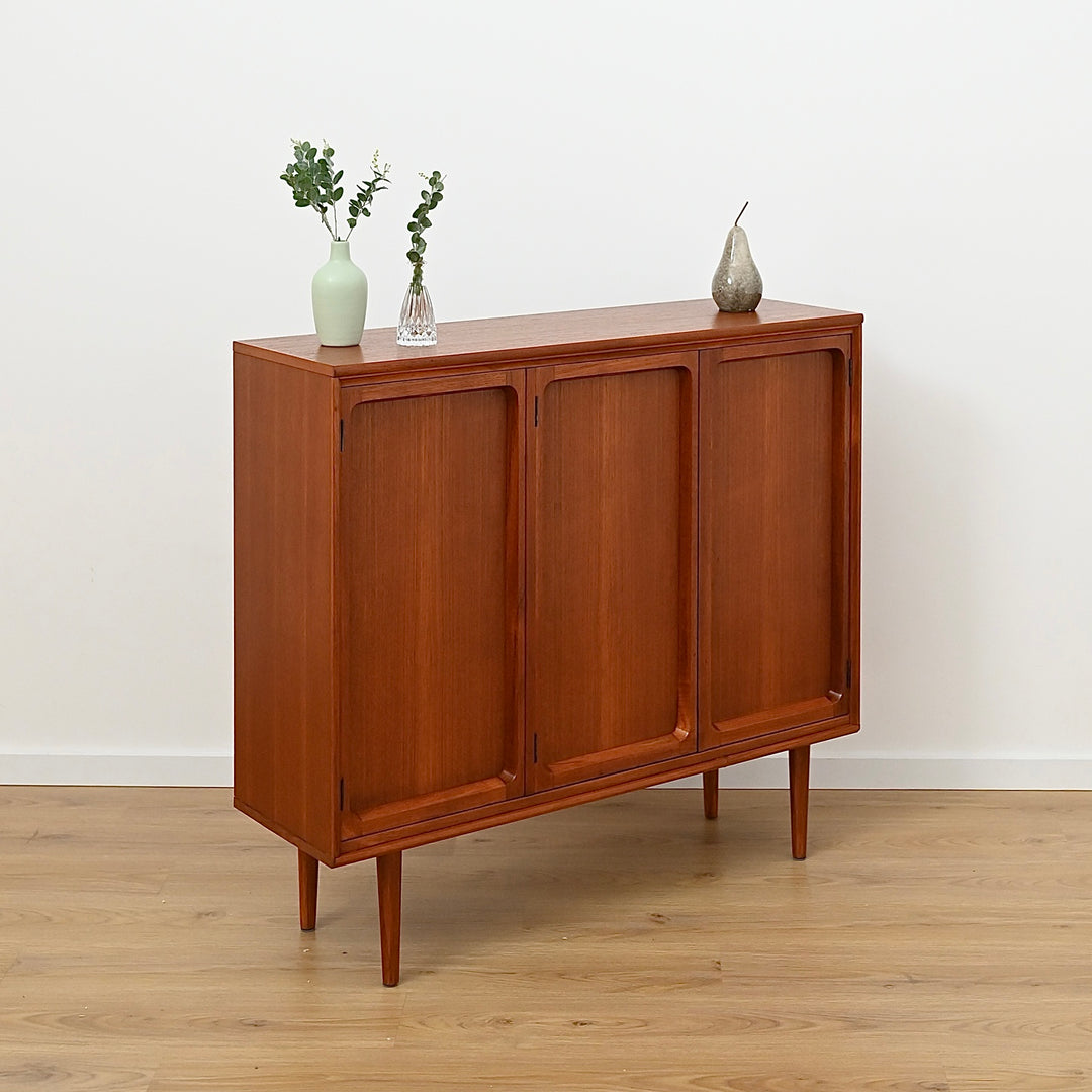 Mid Century Teak Sideboard Buffet Bar Cabinet by Chiswell