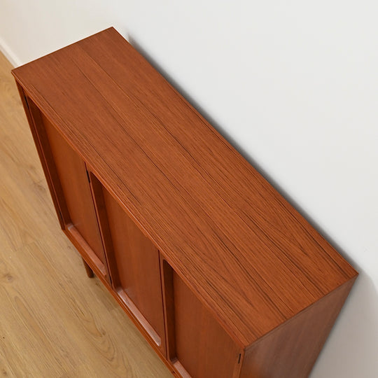 Mid Century Teak Sideboard Buffet Bar Cabinet by Chiswell