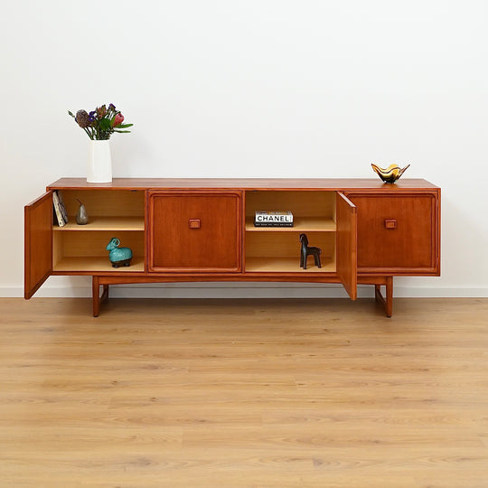 Parker Square Handle Sleigh Leg Sideboard - Refinished