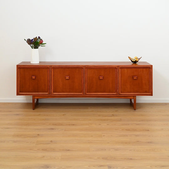 Parker Square Handle Sleigh Leg Sideboard - Refinished