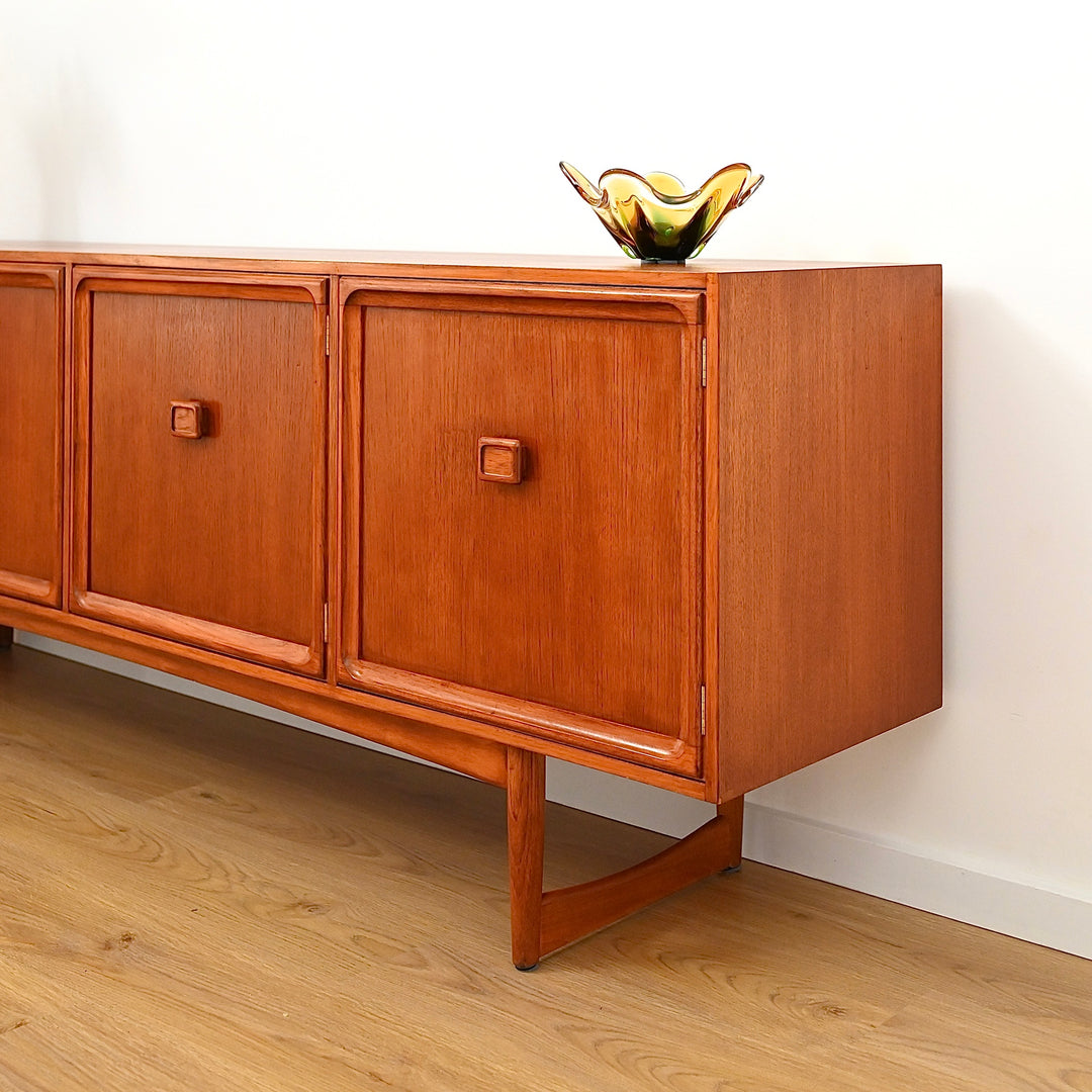 Parker Square Handle Sleigh Leg Sideboard - Refinished
