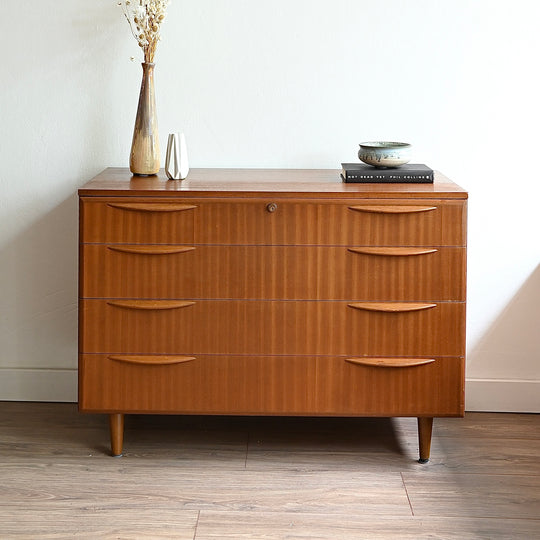 Mid Century Teak Sideboard Dresser Drawers by Cressy