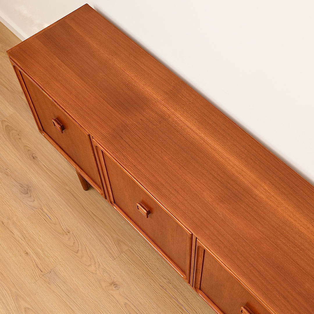 Parker Square Handle Sleigh Leg Sideboard - Refinished