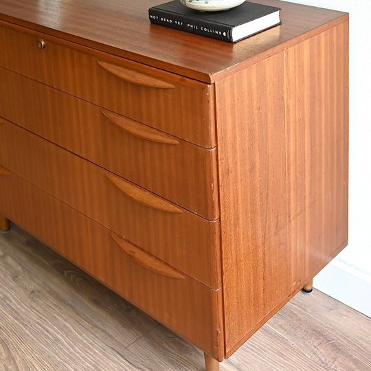 Mid Century Teak Sideboard Dresser Drawers by Cressy