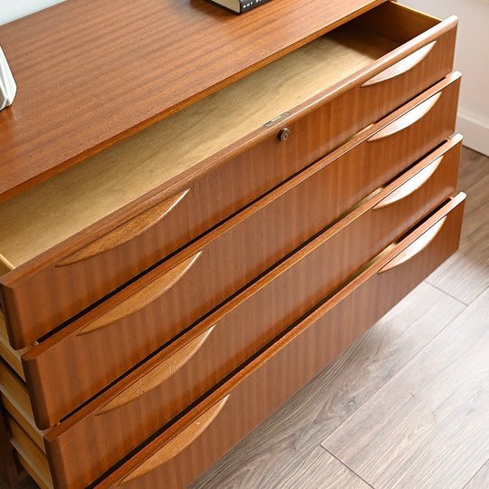 Mid Century Teak Sideboard Dresser Drawers by Cressy