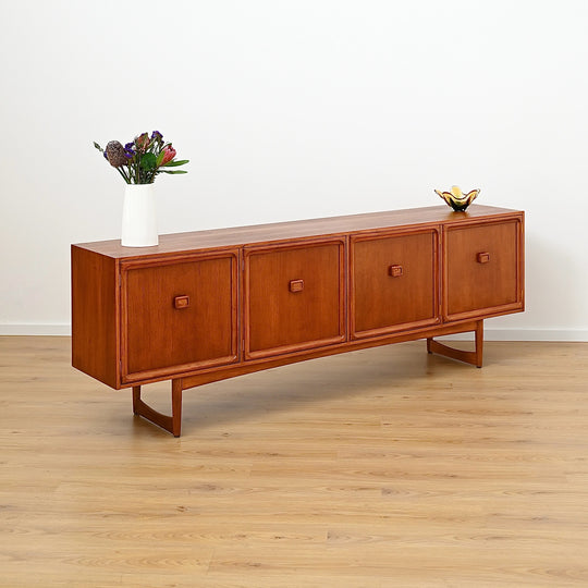 Parker Square Handle Sleigh Leg Sideboard - Refinished