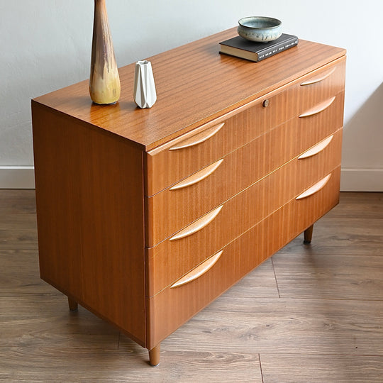 Mid Century Teak Sideboard Dresser Drawers by Cressy