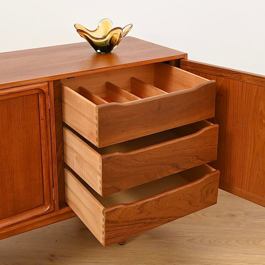 Parker Square Handle Sleigh Leg Sideboard - Refinished