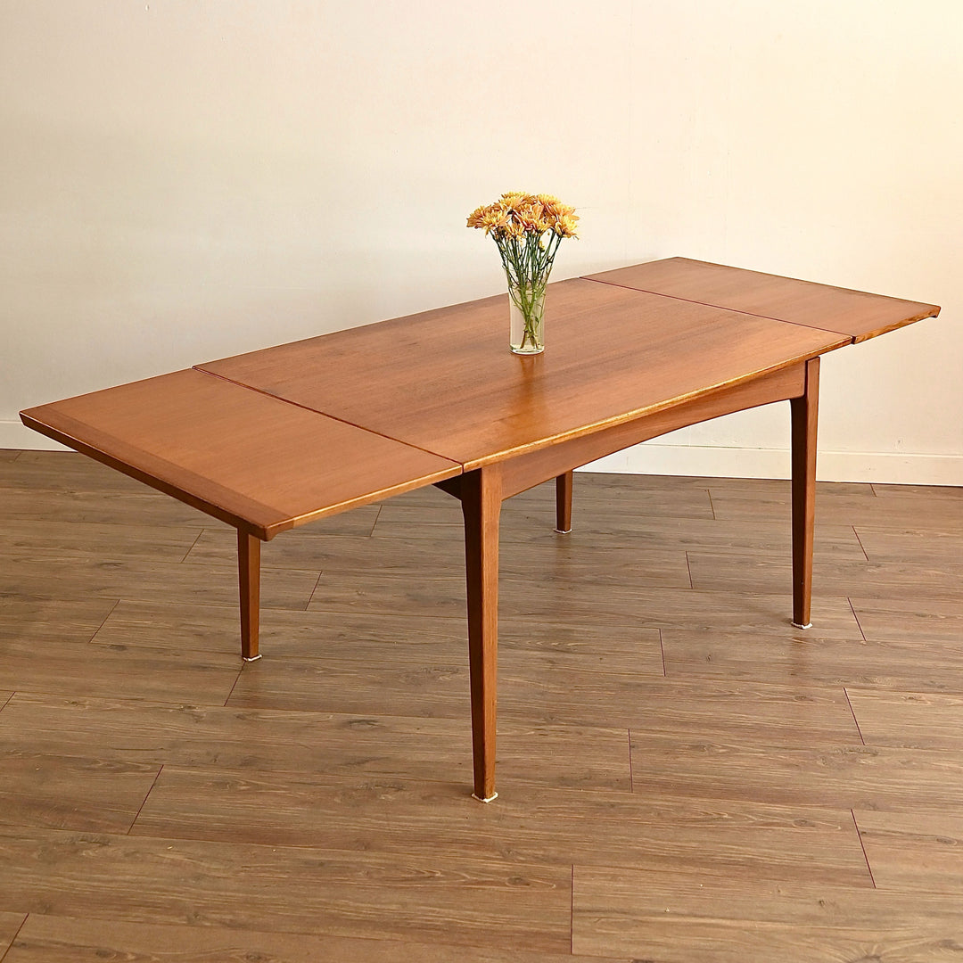 Mid Century Teak Extendable Fler 64' Dining Table