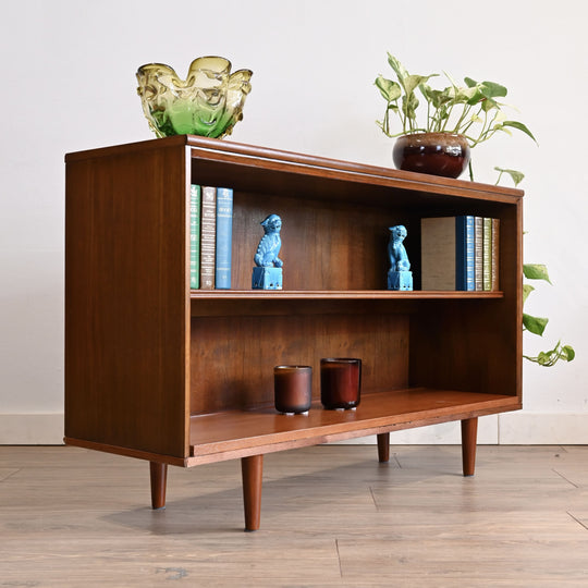 Mid Century Walnut Sideboard LP Record Cabinet Bookshelf Bookcase by Chiswell