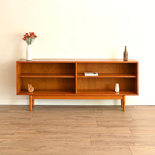 Mid Century Teak Sideboard Open Bookshelf Shelving