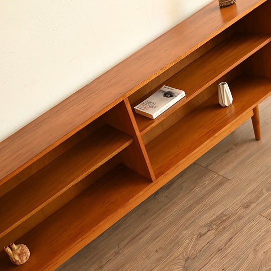 Mid Century Teak Sideboard Open Bookshelf Shelving