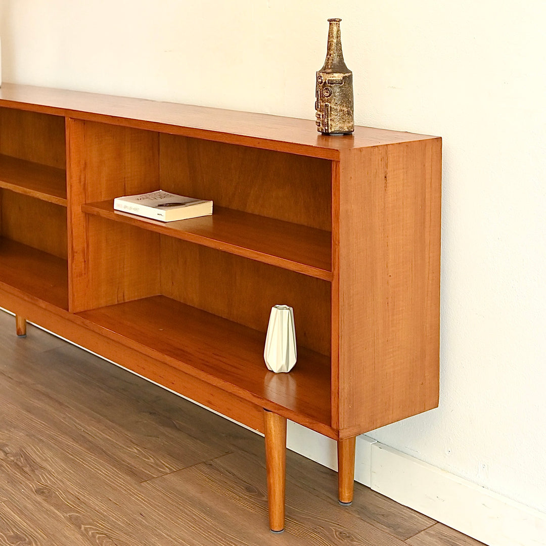 Mid Century Teak Sideboard Open Bookshelf Shelving