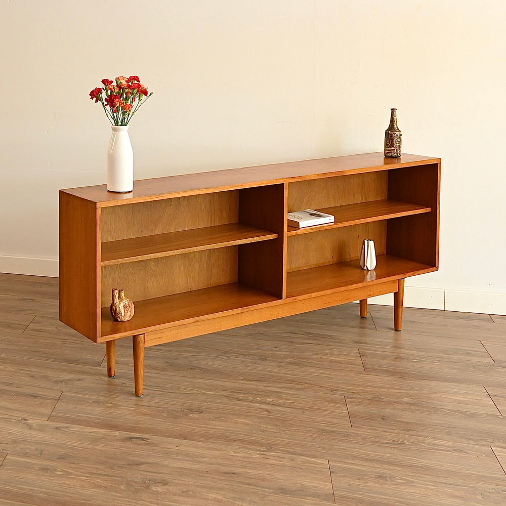 Mid Century Teak Sideboard Open Bookshelf Shelving