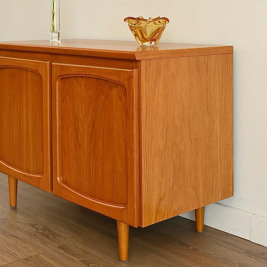 Mid Century Teak Sideboard LP Record Cabinet by Noblett