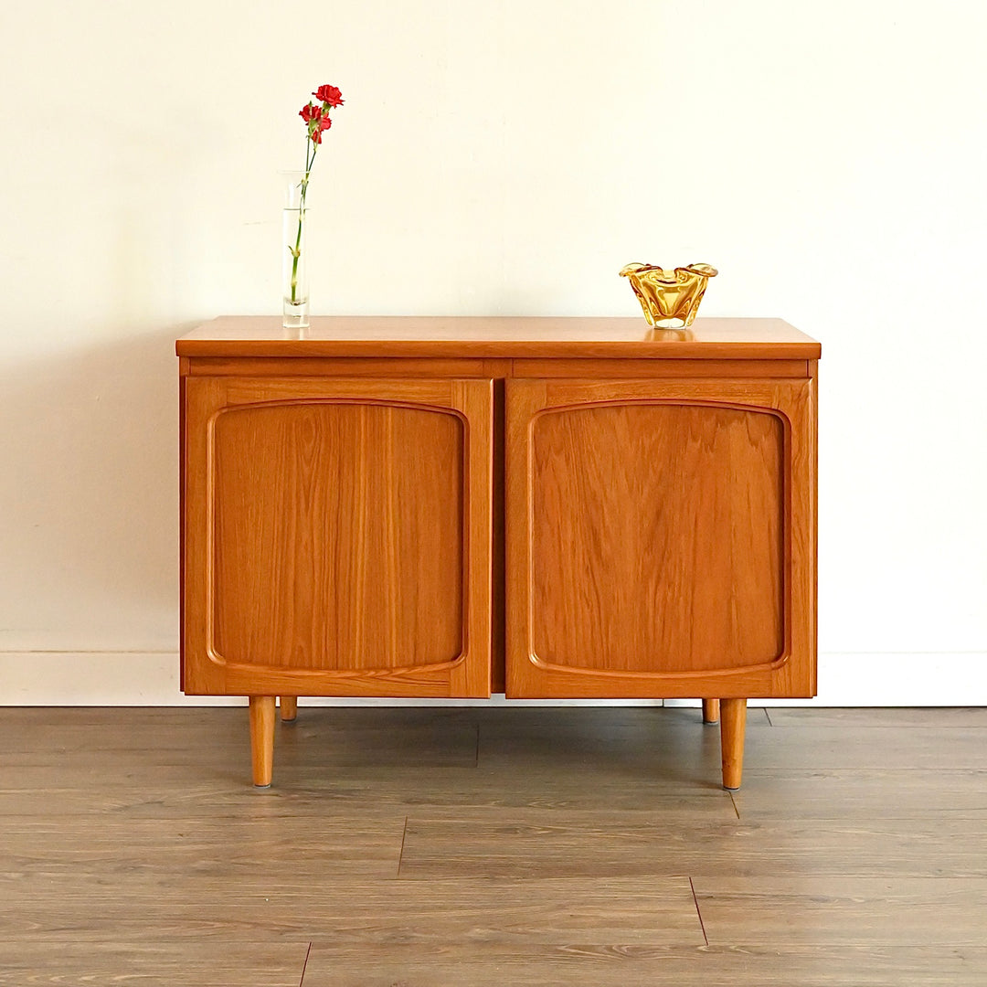 Mid Century Teak Sideboard LP Record Cabinet by Noblett