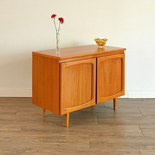 Mid Century Teak Sideboard LP Record Cabinet by Noblett