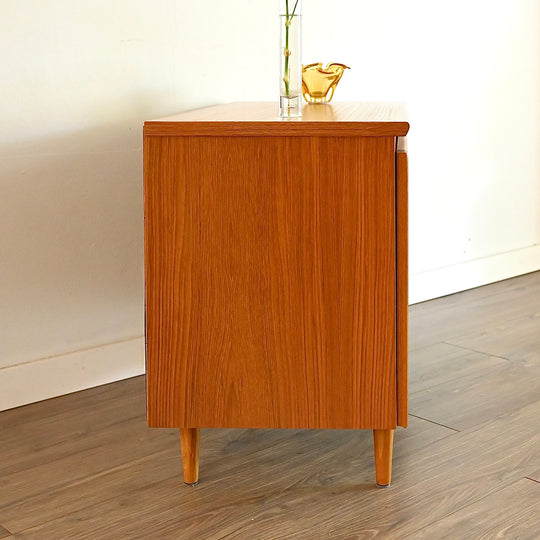 Mid Century Teak Sideboard LP Record Cabinet by Noblett