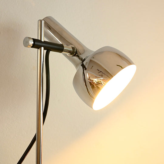 Mid Century Oslo Twin Head Chrome Standing Lamp