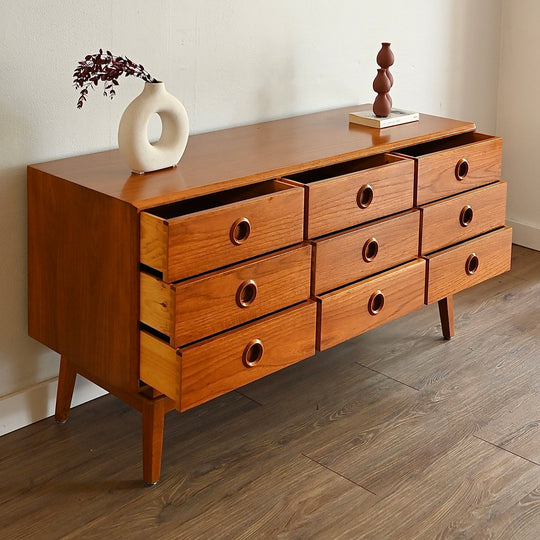 Mid Century Teak Sideboard Dresser Drawers by Paul Mason