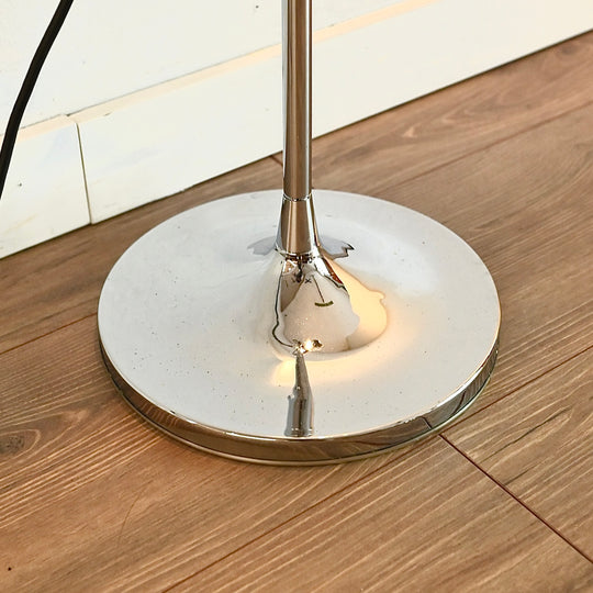 Mid Century Oslo Twin Head Chrome Standing Lamp