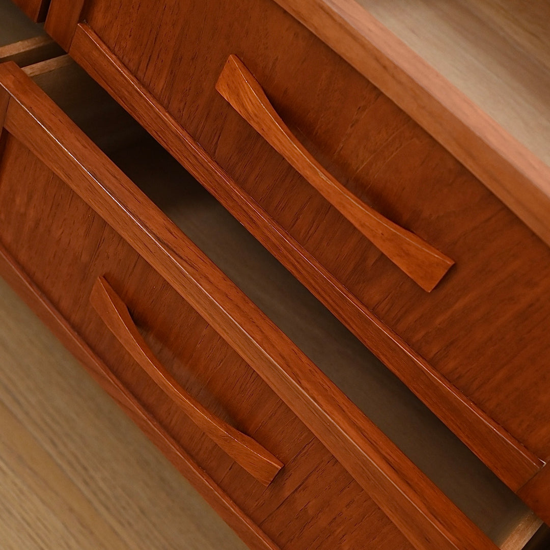 Mid Century Teak Sideboard Dresser Drawers Lowboy by Berryman - Refinished