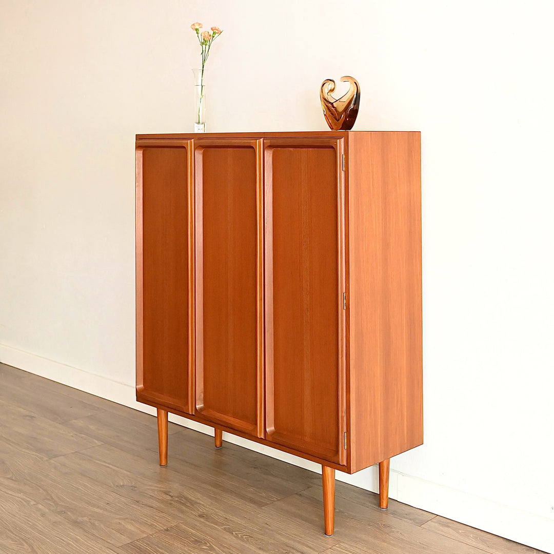 Mid Century Teak Sideboard Buffet Bar Cabinet by Chiswell