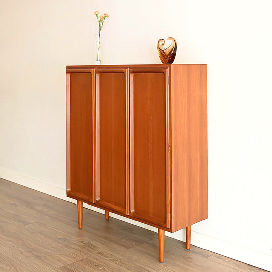 Mid Century Teak Sideboard Buffet Bar Cabinet by Chiswell