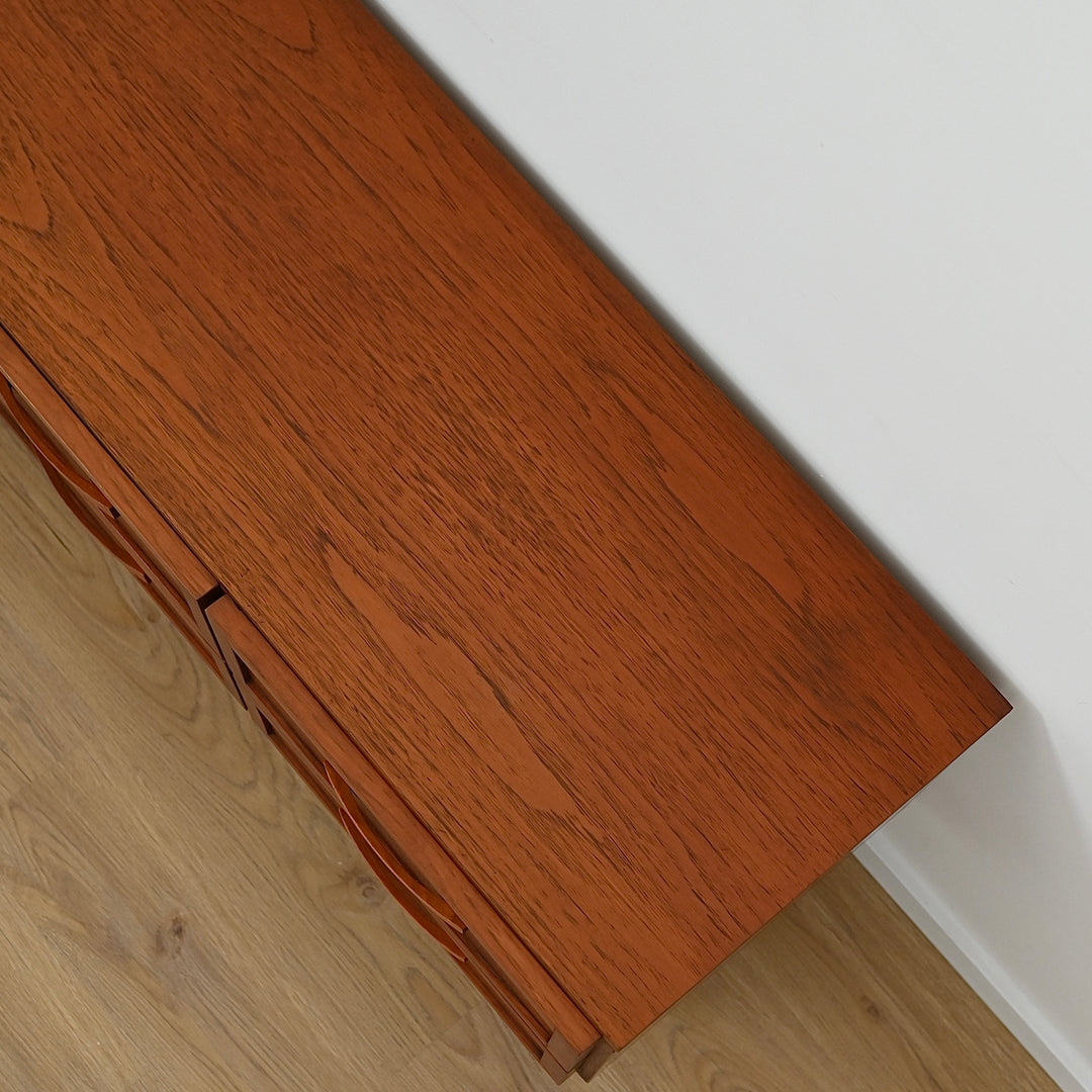 Mid Century Teak Sideboard Dresser Drawers Lowboy by Berryman - Refinished