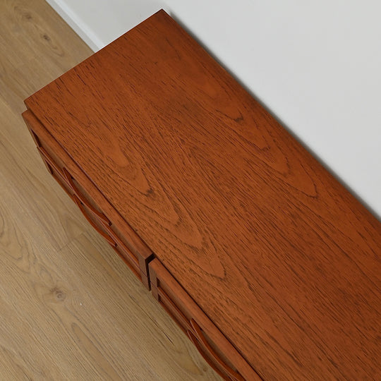 Mid Century Teak Sideboard Dresser Drawers Lowboy by Berryman - Refinished