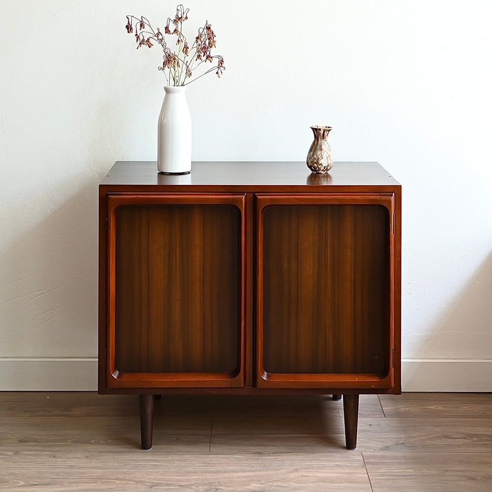 Mid Century Walnut Sideboard LP Record Cabinet by Chiswell