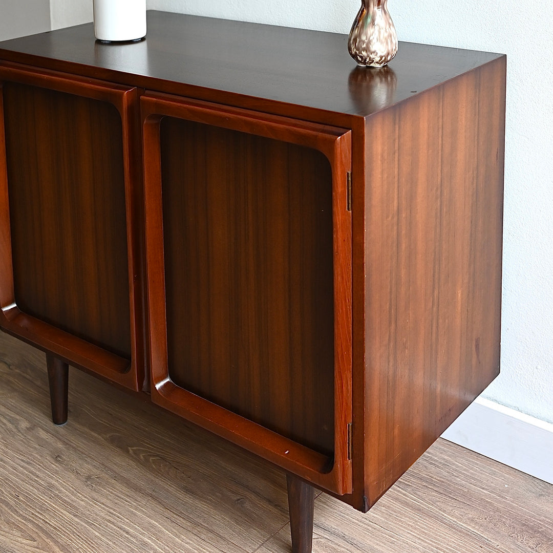 Mid Century Walnut Sideboard LP Record Cabinet by Chiswell