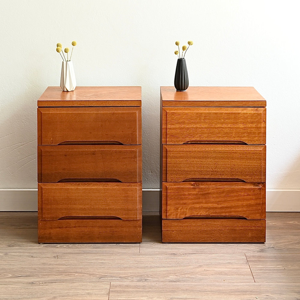 Mid Century Teak Bedside Tables Night Stands